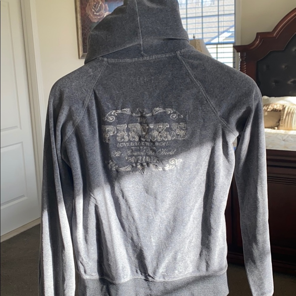 Love pink zip up hoodie